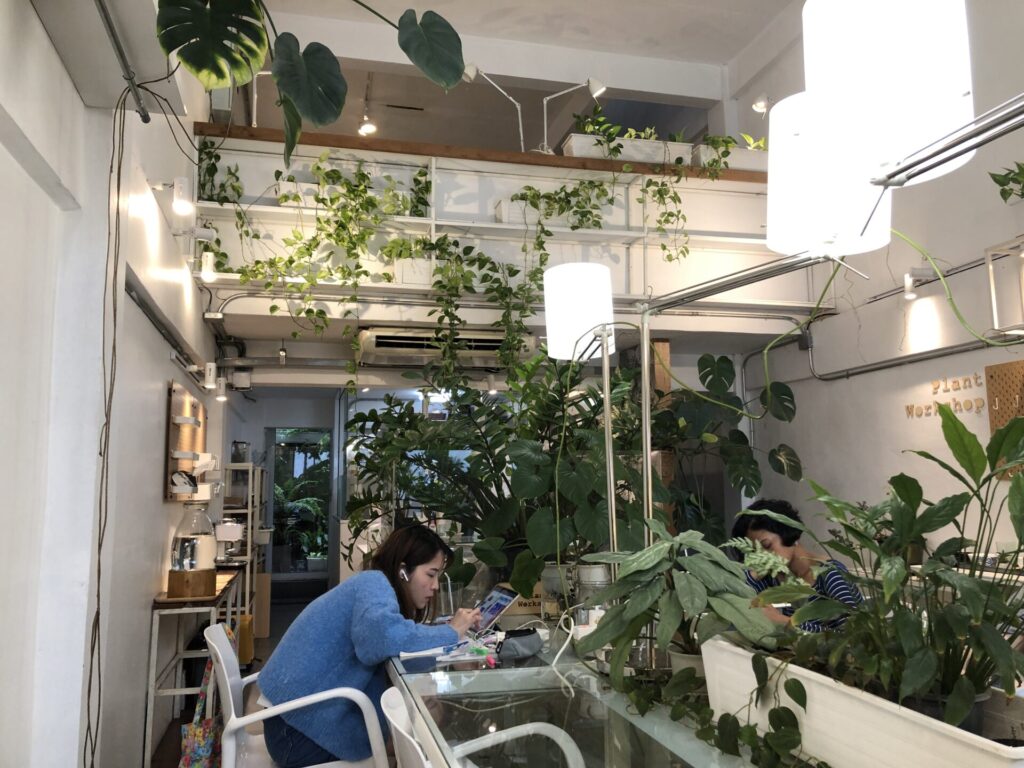 Plant Workshop Cafeの内観