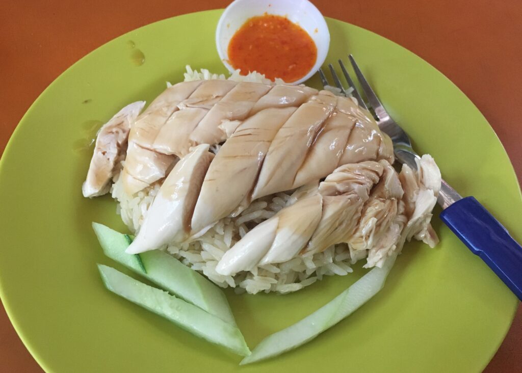 「Tian Tian Hainanese Chicken Rice（天天海南鶏飯）」のチキンライス