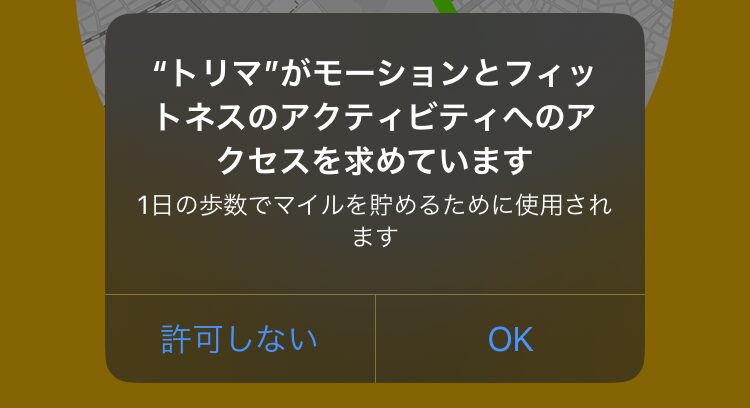 「モーションとフィットネス」へのアクセスを許可