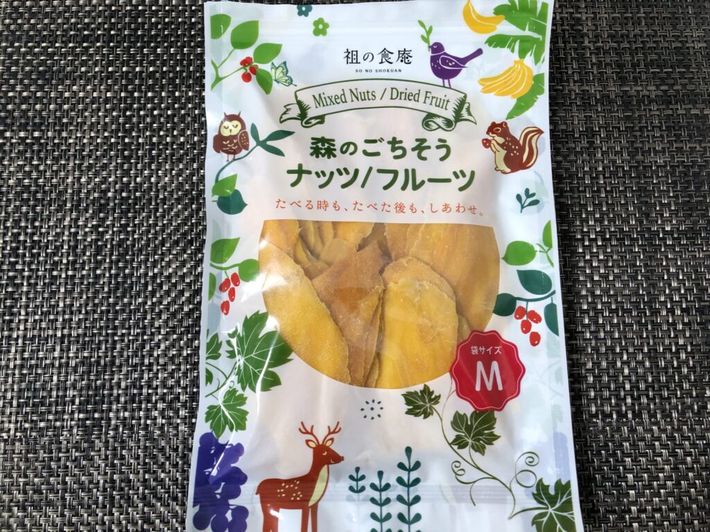 厚切りドライマンゴー400gのパッケージ