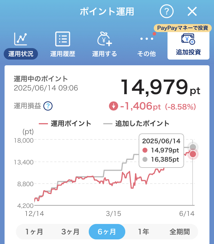 チャレンジコース・2025年6月14日の運用チャート