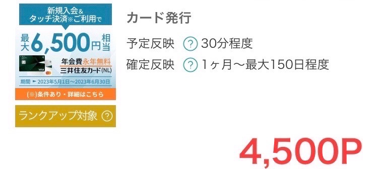 広告タイプAのポイント表記