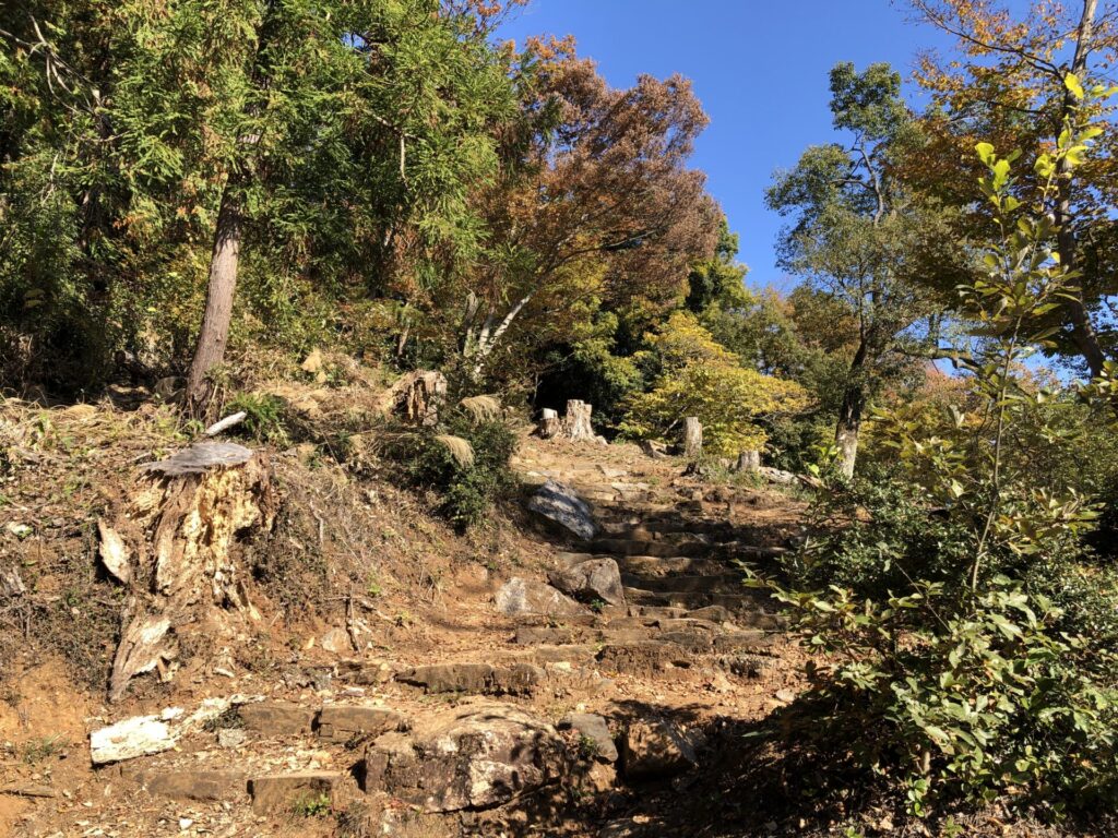 多峯主山の山道