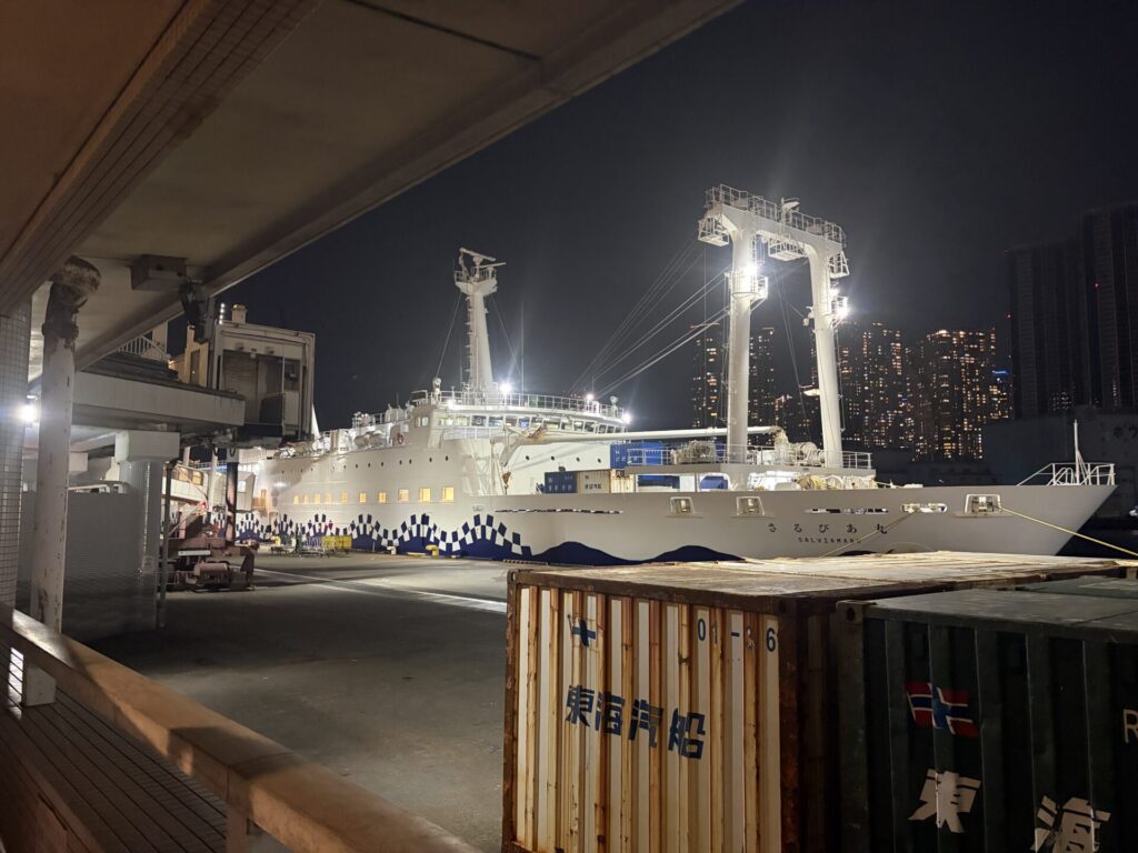 竹芝に停泊しているさるびあ丸