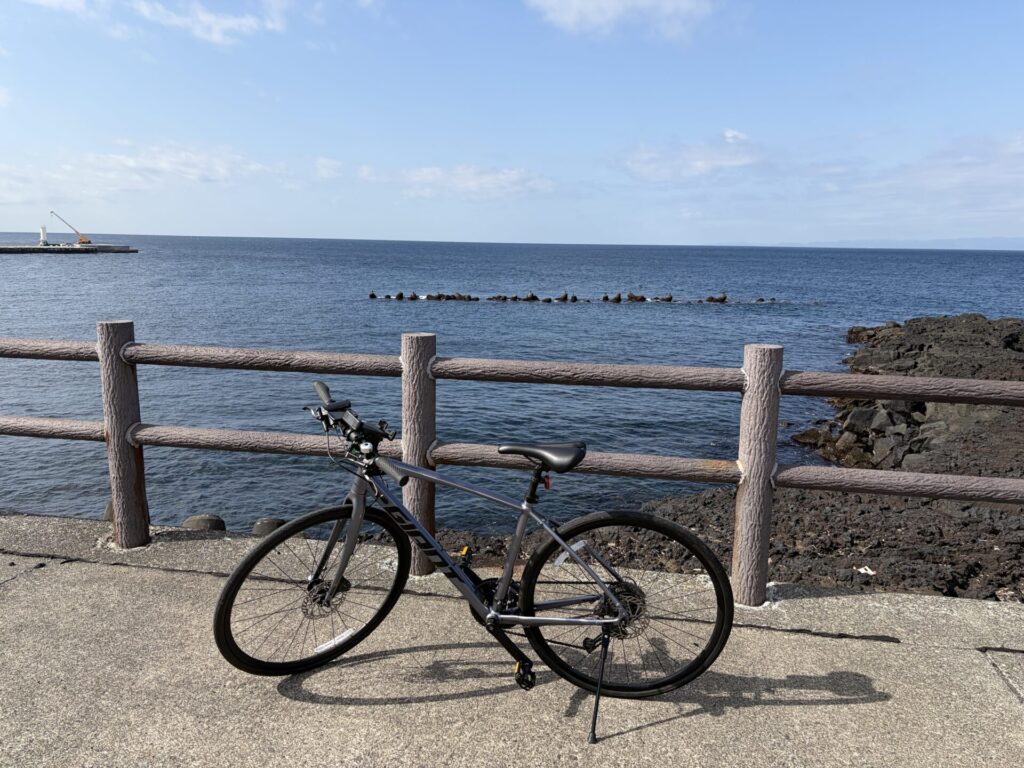 海とクロスバイク
